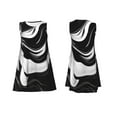 thumbnail image 7 of KLL Abstract Black White Swirls Pattern Womens Summer Dresses 2025,Loose Round Neck Sleeveless Sundresses Tank Dresses with Pockets, 7 of 7