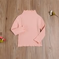 thumbnail image 6 of Douhoow Toddler Girl Ribbed Turtleneck Sweater Fall Solid Long Sleeve Slim Pullover 1-6Y, 6 of 8