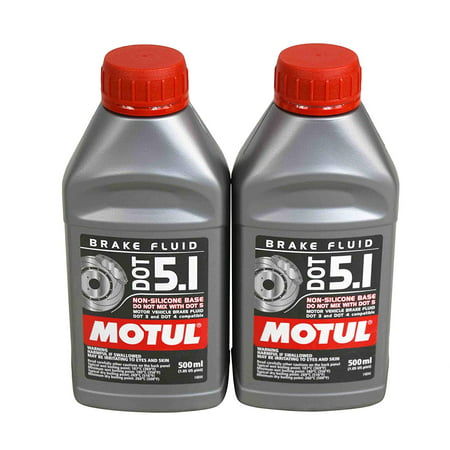 Motul (2 Pack) 100950 100% Synthetic Brake Dot 5.1 Brake Fluid 500