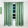 thumbnail image 2 of Designart 'Blue, Green, Blue, Yellow and Black Colored Curves' Modern & Contemporary Curtain Panel, 2 of 5