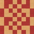 thumbnail image 1 of Ahgly Tapis d'Intérieur Lavable en Machine Carré Orange Transitionnel, 7 Pieds Carré, 1 of 7