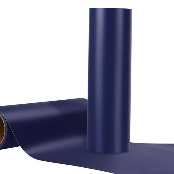 Matte Navy Blue Permanent Vinyl 12" x10ft, Adhesive Vinyl Roll Compatible with Cricut, Silhouette, DIY Projects, Wall Art, Dark Blue