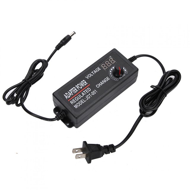 Moyic Adaptador de corriente ajustable AC/DC 3-12V 5A Fuente de adaptador de corriente antiinterferente Cables de audio/vídeo