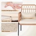 thumbnail image 6 of Patio Furniture Set Tappio 4 Pieces Outdoor Conversation Set with Adjustable Footrest Rattan Rocking Chairs & Loveseat, Removable Cushions for Garden Backyard, Beige, 6 of 8