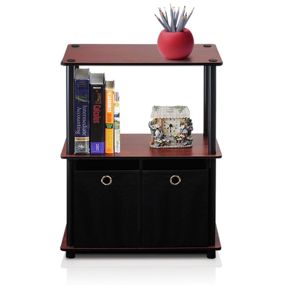 Furinno Go Green 3-Tier 2-Bin Multi-Purpose Storage Shelf, Set of 2