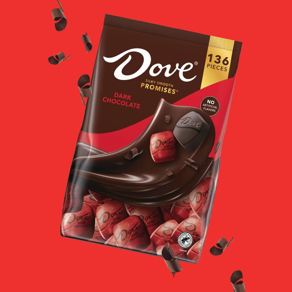 Dove Promises Dark Chocolate Candy, 136 Ct Bulk Bag