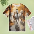 thumbnail image 5 of Cool Horse T-Shirt O Neck Retro Print Big Size T-Shirts Short Sleeve Tees Womens Pretty Design, 5 of 5