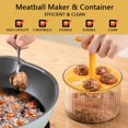 thumbnail image 2 of Meatball Press Maker With Container: Meat Baller Maker Cooking Tools, Kitchen Extruded Meatball Maker Tool, DIY Easy Meatball Maker Mold Set, Mince Freezer Storage (Yellow), 2 of 12
