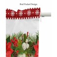 thumbnail image 5 of Faux Linen Valances for Windows Christmas Garland Pine Tree Decoration Curtains Valance Light Filtering Rod Pocket Small Window Treatment for Kitchen Living Room Bedroom 60x18In, 5 of 6