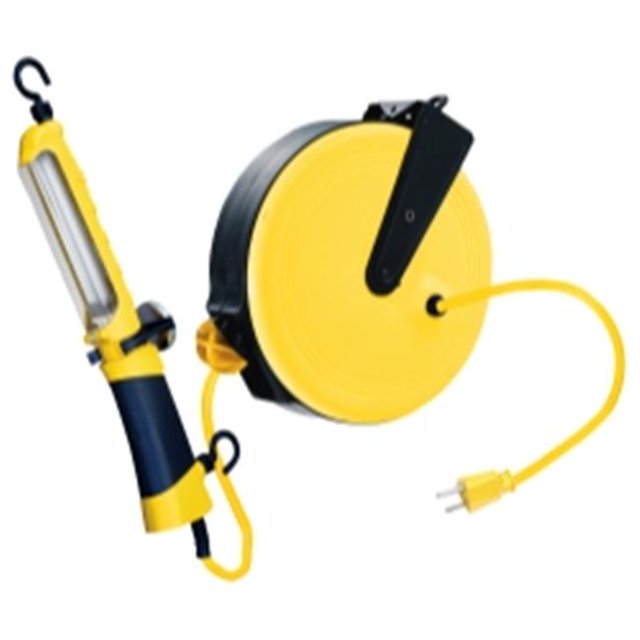 K Tool International KTI-73315 13W Fluorescent Angle Light with 30 ft. Retractable Cord