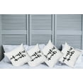 thumbnail image 6 of Ambesonne Adventure Throw Pillow Cover 4 Pack, Life Travel Journey, 24", Black White, 6 of 6