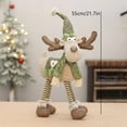 thumbnail image 3 of Christmas Reindeer Doll, Green Fabric Four-Legded Standing Decoration for Holiday Mantle and Tabletop Decor, 3 of 7