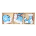 thumbnail image 1 of Matsuzay 1 Juego de guantes colgantes de de Navidad, letrero de sombrero, adornos colgantes de puerta de árbol de Navidad de felpa Kits de decoración para fiestas Azul, 1 of 6