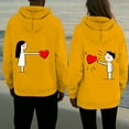 thumbnail image 1 of TaTaai His and Hers Valentine Print Hoodie, Cozy Pullover with Pocket, Matching Gift Sweatshirt Gift, 1 of 4