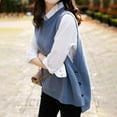 thumbnail image 2 of Elegant Women's Cozy Sleeveless Sweater Vest Loose Fit Layering Top For Everyday Casual Wear Comfort, 2 of 5