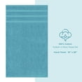 thumbnail image 4 of American Soft Linen Luxury Turkish Hand Towel Set, 100% Cotton 4 Piece Hand Face Towels for Bathroom and Kitchen, Aqua Blue, 4 of 9