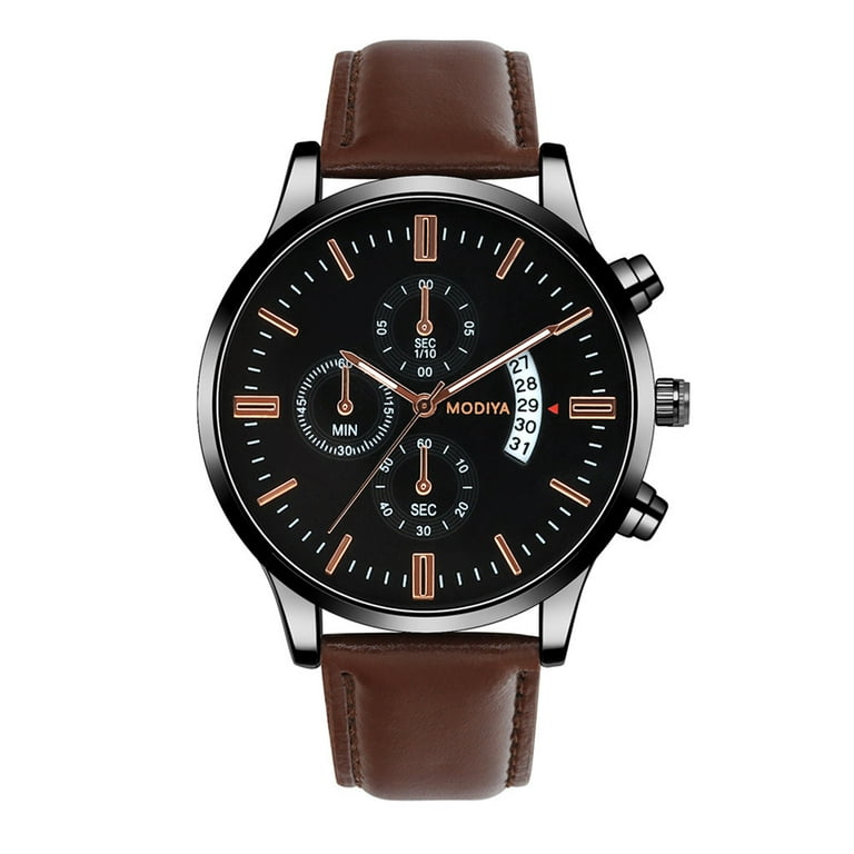Watch For Men Steel Quartz Watch Men Stainless Wristwatch Business Calendar Mens Watch Stylish Wrist Watch For Men Fashion Watches For Men Birthday