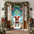 thumbnail image 4 of HCBY Merry Christmas Door Cover Decorations Xmas Background Banner Xmas Door Hanging Covers for Front Porch Farmhouse Home Indoor Outdoor Decoration(Santa#20 35"x71"), 4 of 6