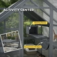 thumbnail image 4 of PawHut Large Catio Outdoor Cat Enclosure, Wooden Cat House for Multiple Cats, with Waterproof Cover, 2 Condos, 6 Platforms, Bridge, Doors, Gray, 4 of 9