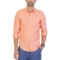 thumbnail image 1 of Nautica Chambray Button Up Shirt para hombre, naranja, mediano, 1 of 1