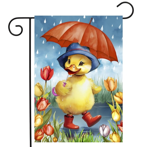 Briarwood Lane Spring Garden Flag 12x18 For Outdoor Rainy Day Duckling For Spring Garden Flag Flags For Outside