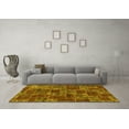 thumbnail image 3 of Ahgly Company Indoor Rectangle Abstract Yellow Modern Area Rugs, 6' x 9', 3 of 4