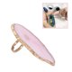 thumbnail image 4 of EeaseMX Mini anillo para manicura con textura de ágata y jade dorado, color ajustable (rosa), 4 of 7