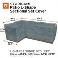 thumbnail image 6 of Classic Accessories Storigami Water-Resistant 104 Inch Easy Fold Patio Left-Facing Sectional Lounge Set Cover, Monument Grey, 6 of 19