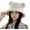 White, variant on Winter Faux Fur Bucket Hat Cute Bear Ears Furry Bucket Hat Fashion Warm Wide Brim Plush Fisherman Cap for Women Girls