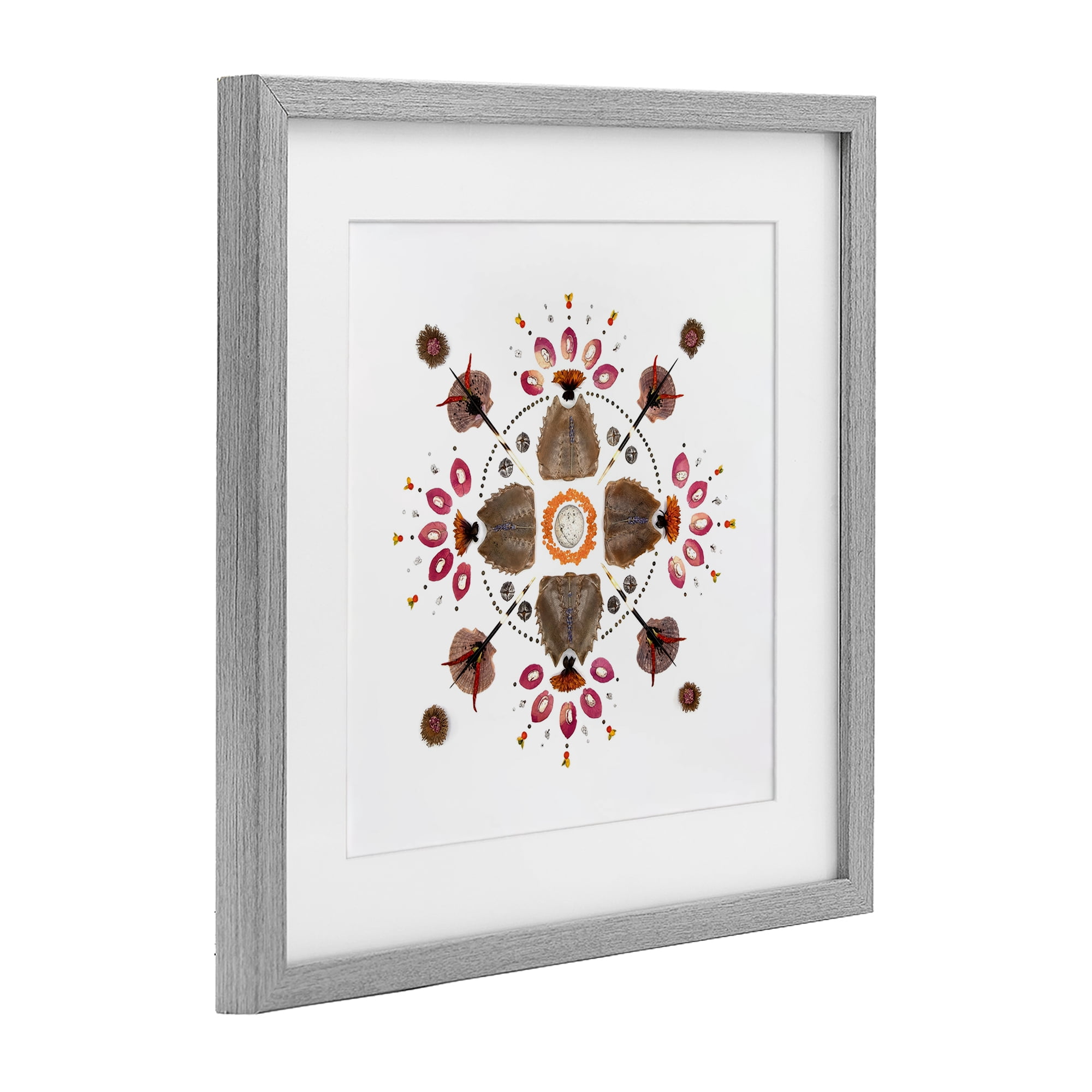 Stupell Industries Symmetrical Nautical Collection Gray Framed Print Under Glass, design by Beth Adoette