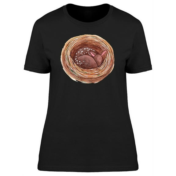 Cute Forest Deer In A Nest T-Shirt Women -Image by Shutterstock, Female Medium
