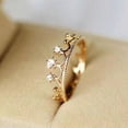thumbnail image 2 of Fashion Crown Ring: Elegant Copper Ring, Electroplated Gold Finish, Simple Style for Women, 2 of 3