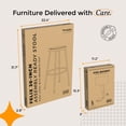 thumbnail image 4 of Hampden Furnishings Felix Collection 30-Inch Steel Stool with Backrest, Black, AssemblyReady, 4 of 6