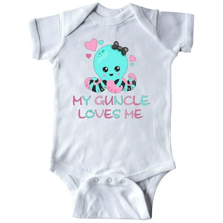 

Inktastic My Guncle Loves Me- cute octopus and hearts Gift Baby Boy or Baby Girl Bodysuit