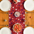 thumbnail image 3 of Smile American Blue and Red Star Patriotic Fourth of July Table Runner 13 x 108 Inch Red, 3 of 8