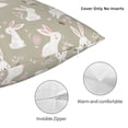 thumbnail image 3 of Pofeuu Rabbit And Flower Print Double-sided plush pillowcase Square Throw Pillow Covers Pillows Cover for Living Room Bedroom Sofa Couch Cushion Cover（No pillow core）-24"x24", 3 of 7