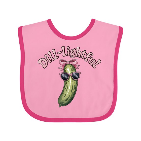 Inktastic Dill-lightful Pickle Girls Baby Bib
