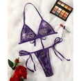thumbnail image 3 of Levmjia Women Lace Lingerie Set Halter Neck Adjustable Tie Straps Sheer Two Piece Soft Lightweight Outfit Honeymoon Anniversary Private Bedroom Romantic Night, 3 of 3