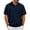#0117-Navy, variant on Qiyinn Men's Solid Color Short Sleeve Turn-Down Collar Casual Business Top T-Shirt