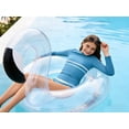 thumbnail image 3 of Girls Long Sleeve Color Stripe Rash Guard Swimsuit Slim Fit Two Piece Bathing Suit Beach Swimwear for Ages 7-16 Years, 3 of 4