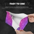 thumbnail image 3 of Goofa Pink Purple Glitter Pattern Triangle Square Tissue Box Cover, Modern PVC Leathe Facial Paper Holder,Decorative Holder/Organizer for Bathroom Vanity Countertop, 3 of 9