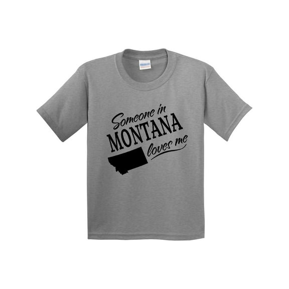 Inktastic Someone in Montana Loves Me Youth T-Shirt