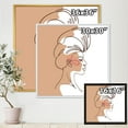 thumbnail image 4 of Designart 'One Line Portrait of Afro American Woman II' Modern Framed Canvas Wall Art Print, 4 of 5