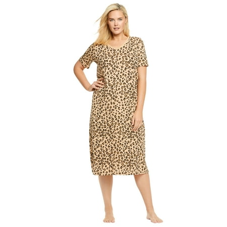 

Dreams & Co. Women s Plus Size Long Print Sleepshirt Nightgown