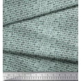 thumbnail image 2 of Soimoi Green Modal Satin Fabric Stripe & Alphabets Text Print Sewing Fabric Yard 42 Inch Wide, 2 of 3