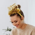 thumbnail image 4 of OULII New Year Party Decoration Headband Golden Cloth Party Accessory For Women 1Pack, 4 of 8