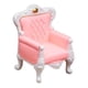 thumbnail image 3 of Modelo de sofá para casa de muñecas 1:6 con sillón, accesorios para casa de muñecas, muebles de sala de estar en miniatura para micropaisaje de jardín rosa, 3 of 8