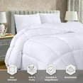 thumbnail image 3 of Comforter Duvet Insert, Quilted Comforter with Corner Tabs, Box Stitched Down Alternative Comforters Twin XL Size (White), 3 of 7