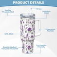 thumbnail image 5 of Pofeuu Lavender Flowers Print 40oz Ice Bully With Handle And Straw Stainless Steel Vacuum Insulated Cup And 2 In 1 Straw Lid, 5 of 8