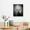 thumbnail image 2 of Creowell Canvas Wall Art Painting Black And White Abstract Deer Picture For Living Room Animals Pictures Photo Prints On Canvas for Home Modern Decoration Framed Ready to Hang (16x20in), 2 of 3